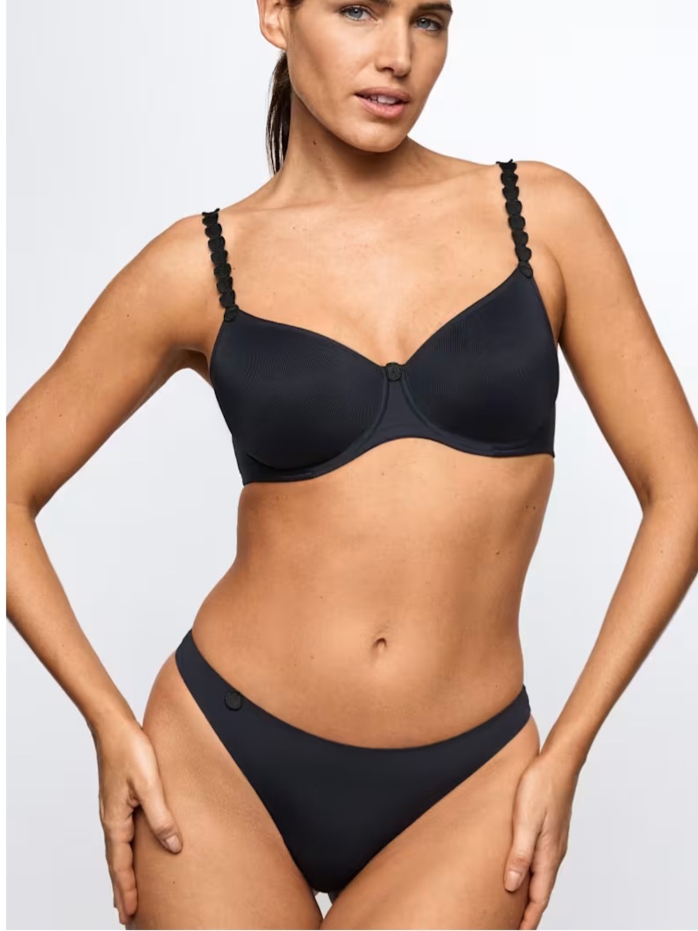 NWT Marie Jo Tom Bra in Black EU75 / USA 34 DD multi- way straps